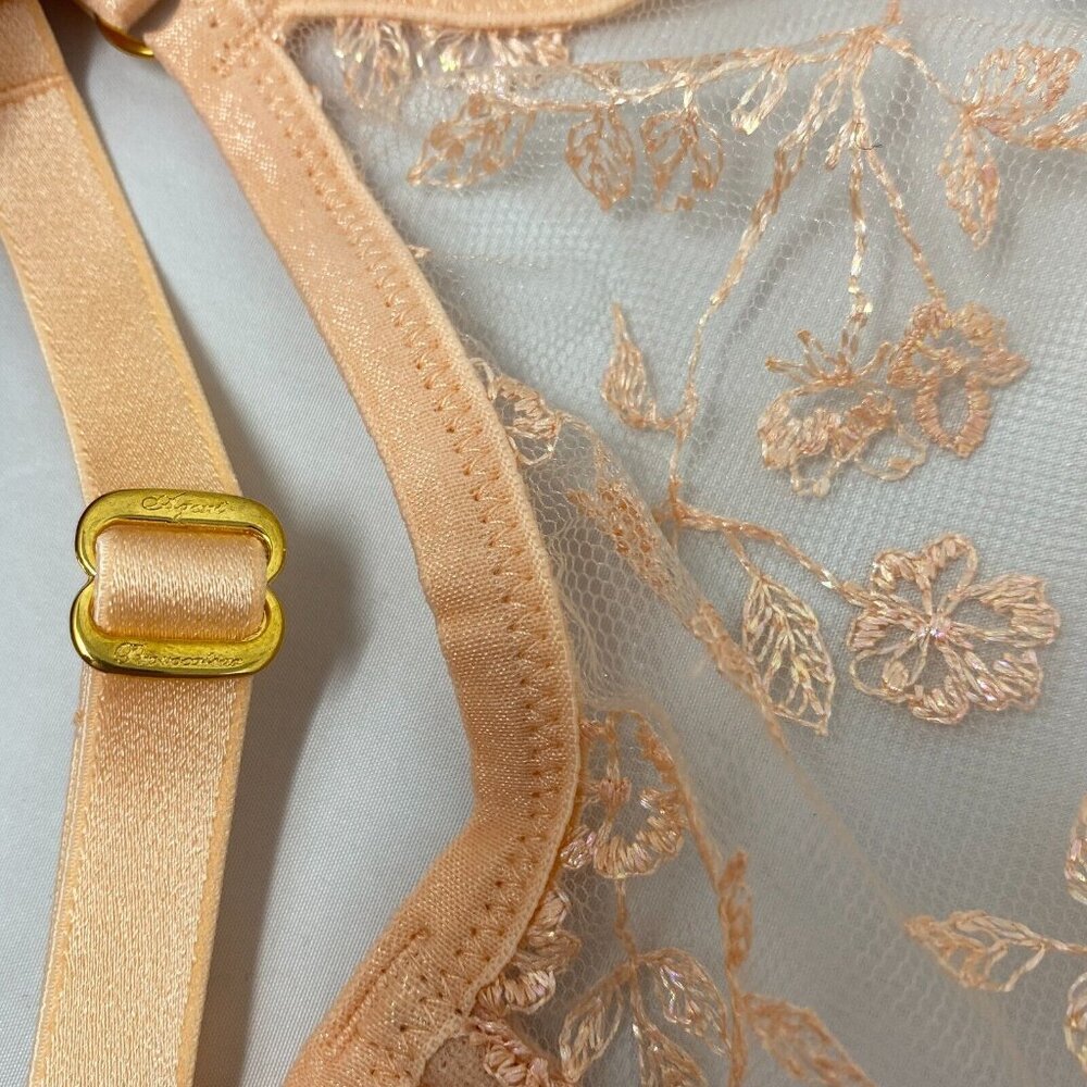 Agent Provocateur Zadi Peach Shimmer 34B/2 Set NWT - Picture 13 of 16